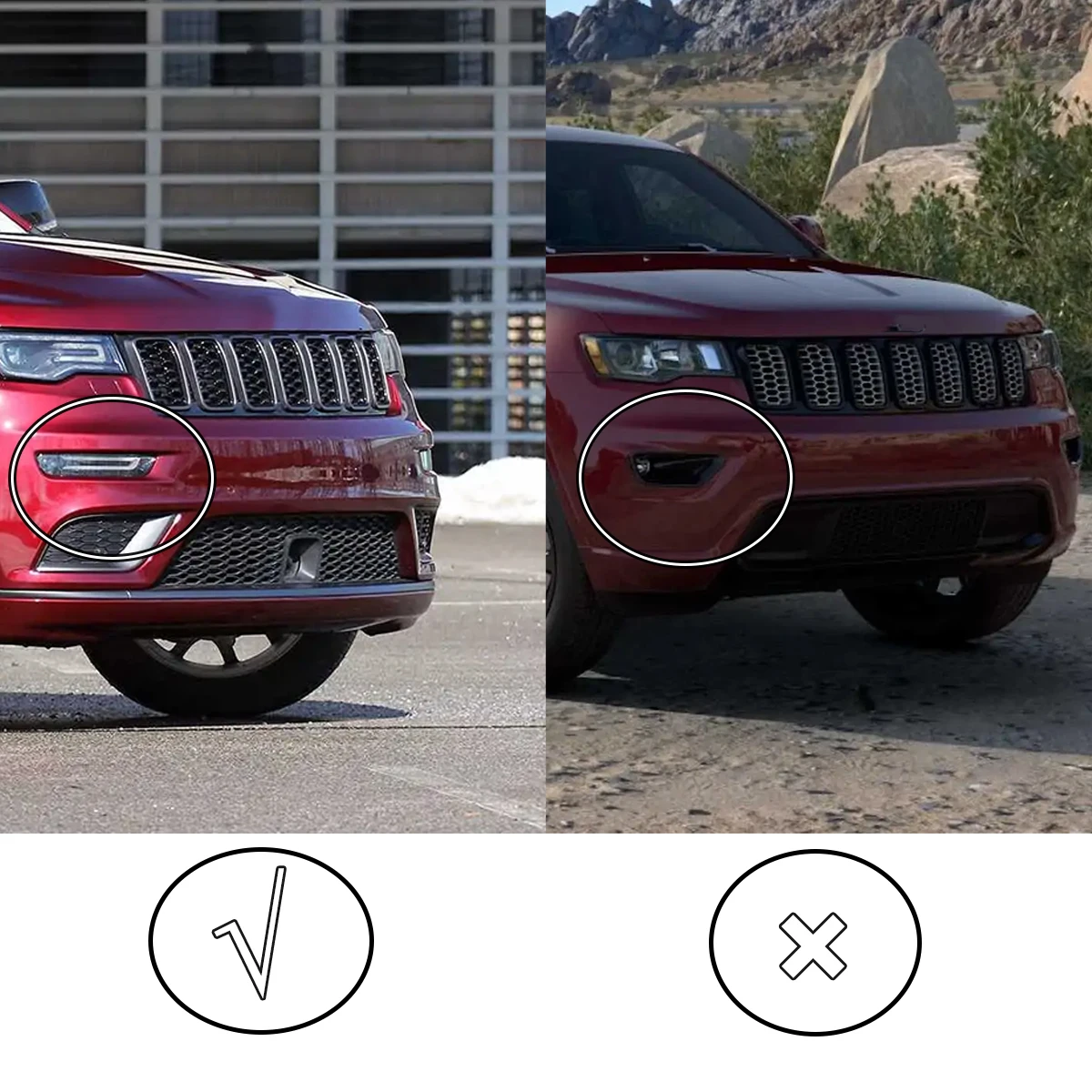 4 шт. автомобильные удлинители для боковой юбки Jeep Grand Cherokee