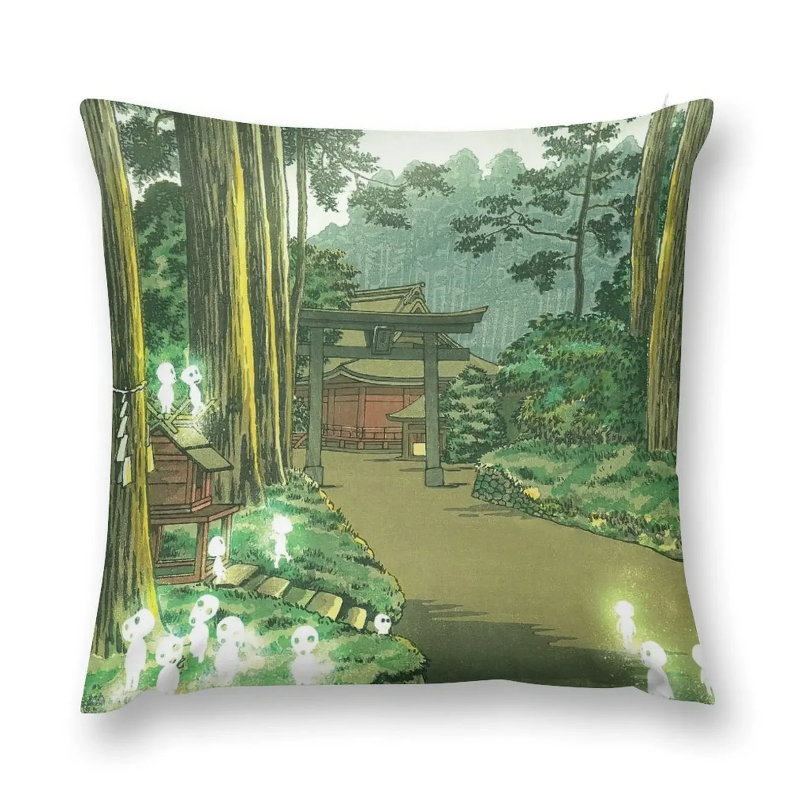 Декоративная подушка Forest Spirit Kodama детская наволочка с вышивкой чехол для подушки