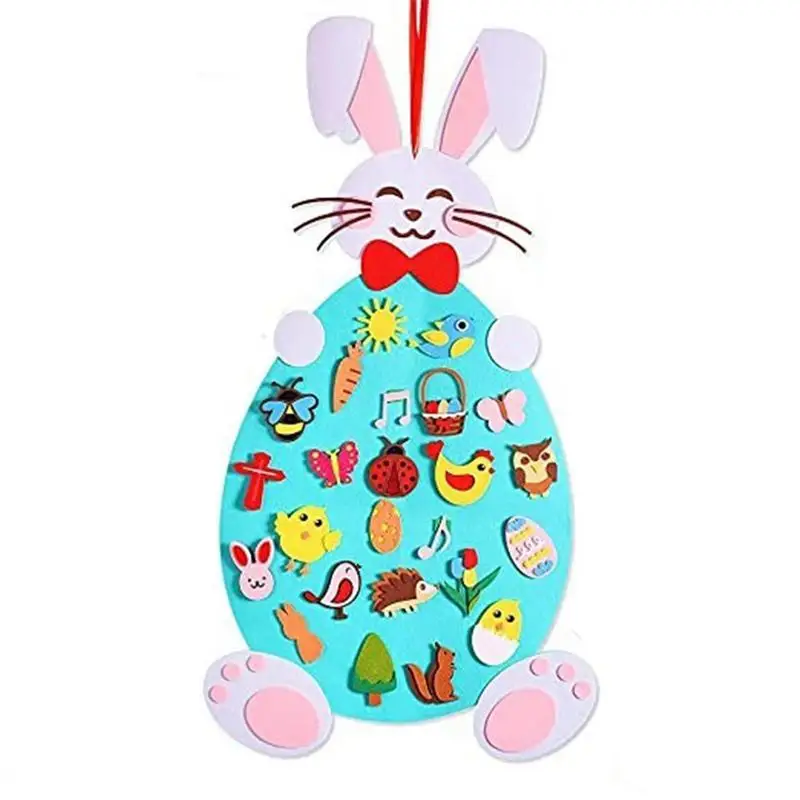 

Фетр «сделай сам», Пасхальный кролик, красочные яйца, Фотофон для детей, счастливая Пасха, декоративные подарки, подвески, кролик, пасхальны...