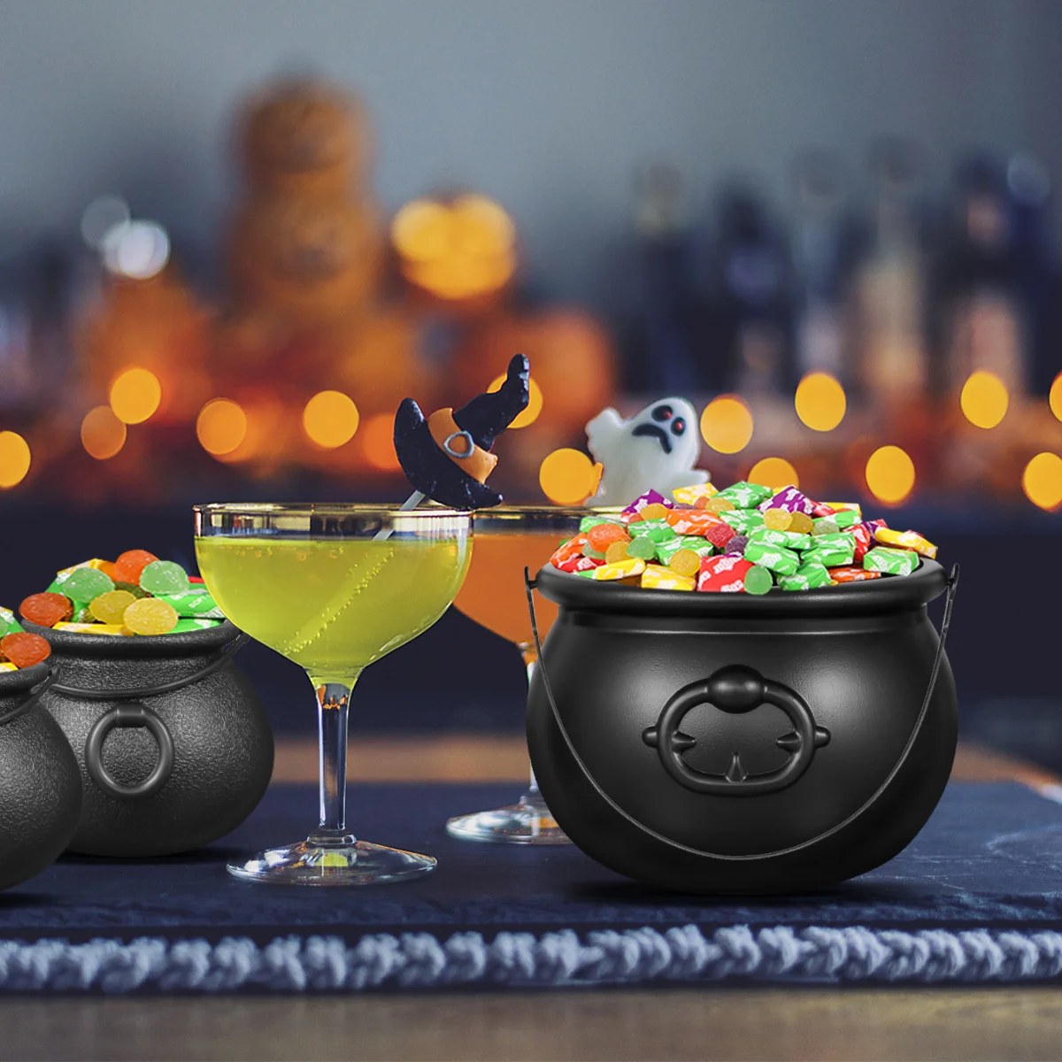 Украшения ведьмы уличный черный котел держатель для ведра конфет на Хэллоуин