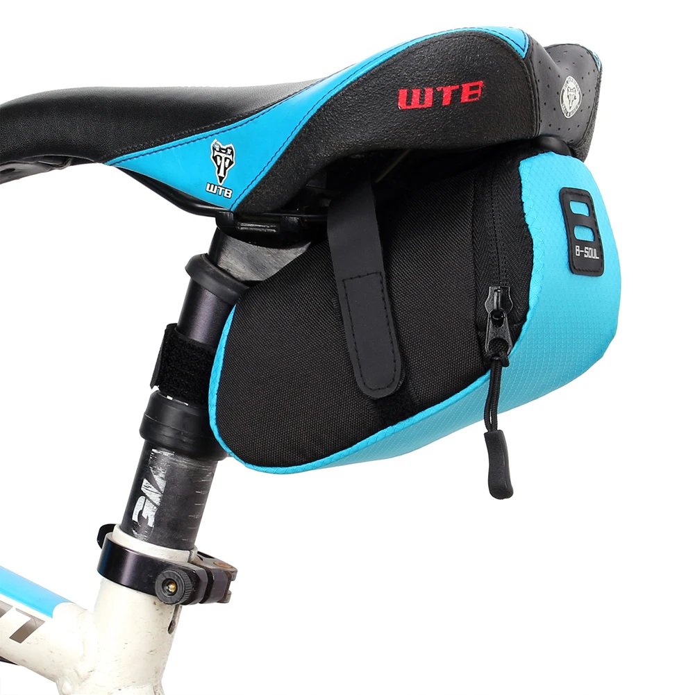 

Bicycle Bike Saddle Bag Cycling Seat Tail Pouch Foldable Seatpost Storage Rear Bag Backpack Phone Cushion Bags Quick Release