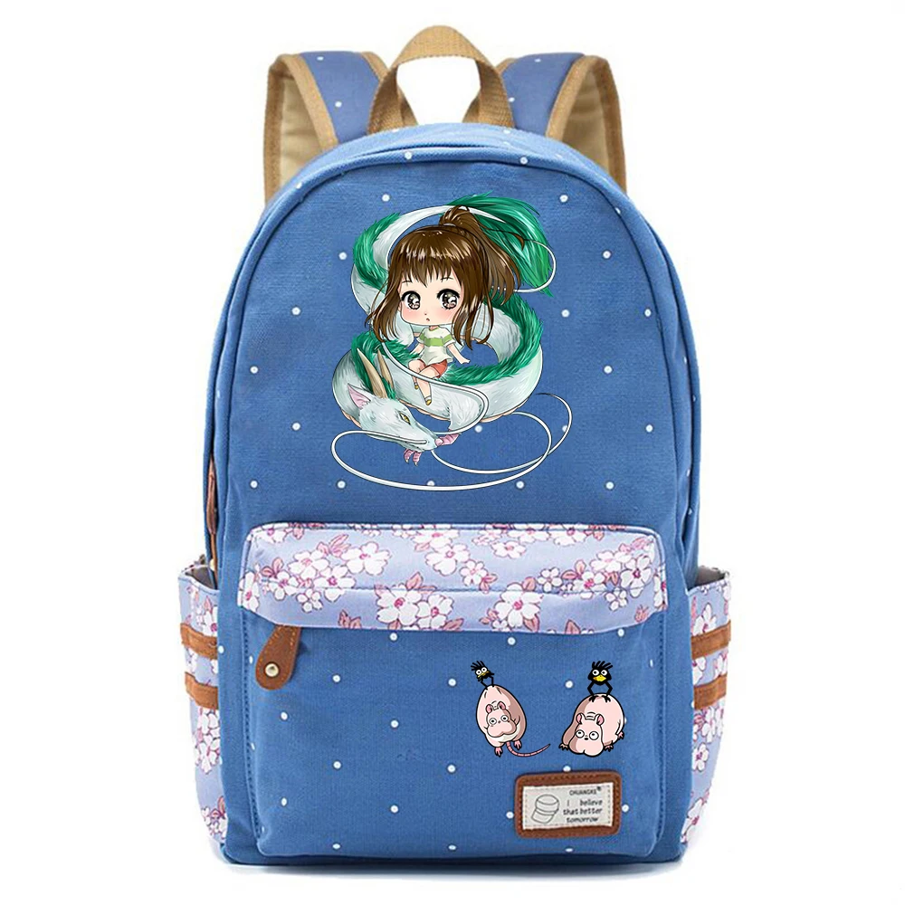 

Anime Spirited Away Teenger Packsack Casual Backpack Unisex Student Cartoon Schoolbag High Quality Knapsack Travel Laptop Bag