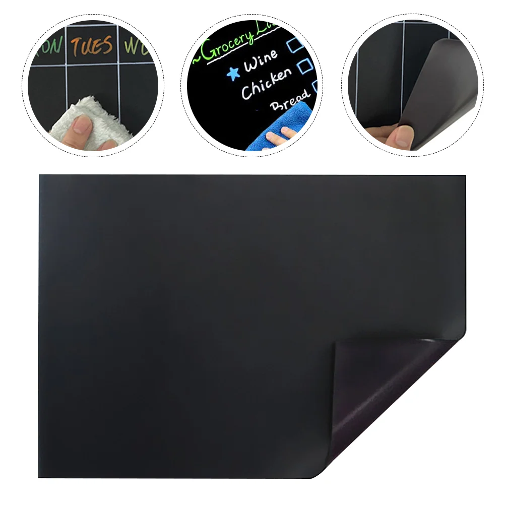 

Magnetic Chalkboard Refrigerator Kids Writable Tape Sticker Sheets Wall Whiteboard Fridge Blackboard Self-adhesive Tips Pad