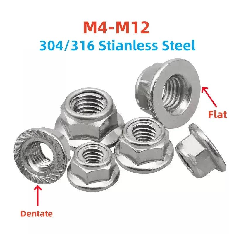 

Стопорные гайки из нержавеющей стали M4-M12 с фланцем
