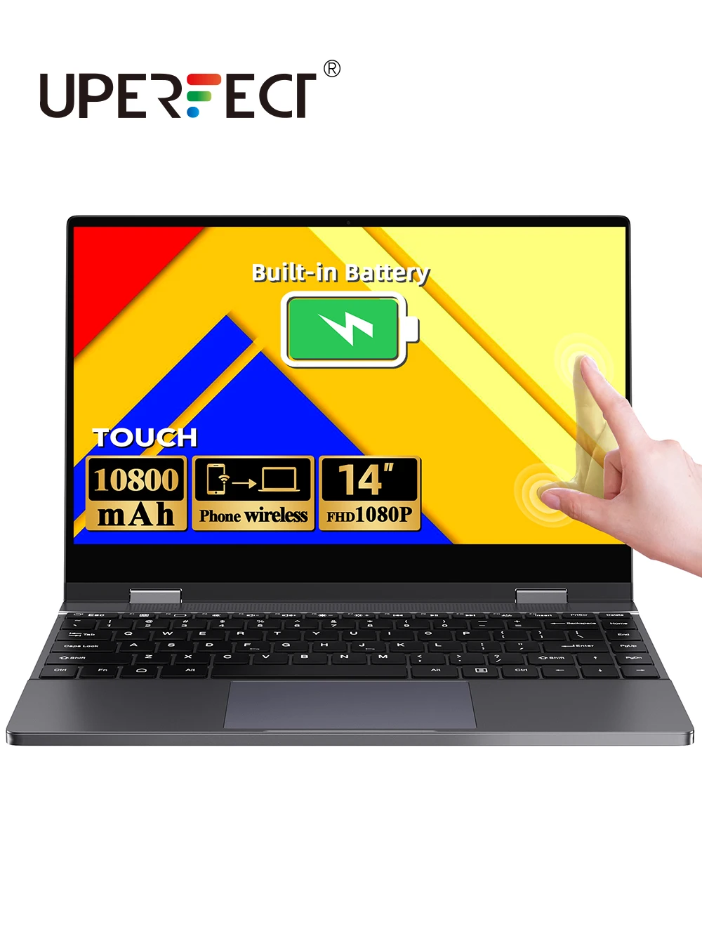Фото Беспроводной монитор UPERFECT X 14 Pro LapDock DeX с сенсорным экраном, работает для телефонов Samsung OPPO Motor LG Android, Все поддерживают Настольный режим №1