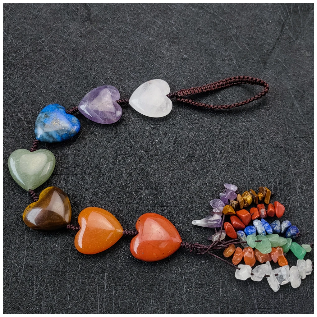 

Crystals Stones Hanging Decoration with Tassel Pendant Wall-mounted Presents Household Ornament Wall Window Office