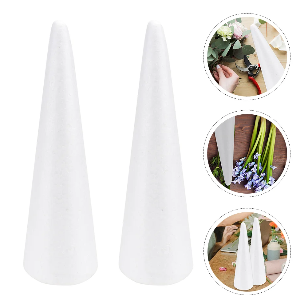 

Cones Cone Craftsstyrofoam Craft Tree Christmas White Diy Polystyrene Children Inch Floral Supplies Cardboard Shape Shapes Large
