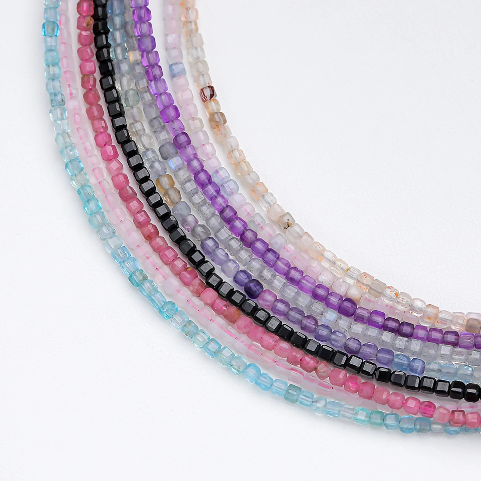 

Natural Stone Handwork Necklace for Women Gift Spinel/Amethy Ketting 2.5MM 925 Sterling Silver Jewelry Choker for Femme