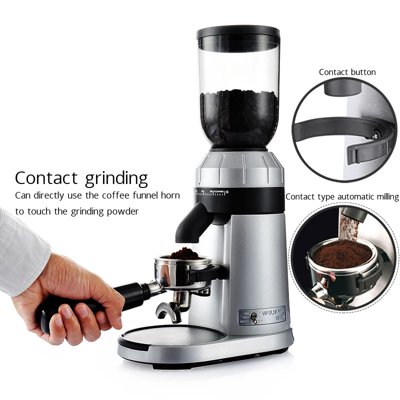 

Talian Coffee Grinders Electric Coffee Grinder Espresso 25 Files Adjustable Thickness 250g Electric Coffee Mill Machine