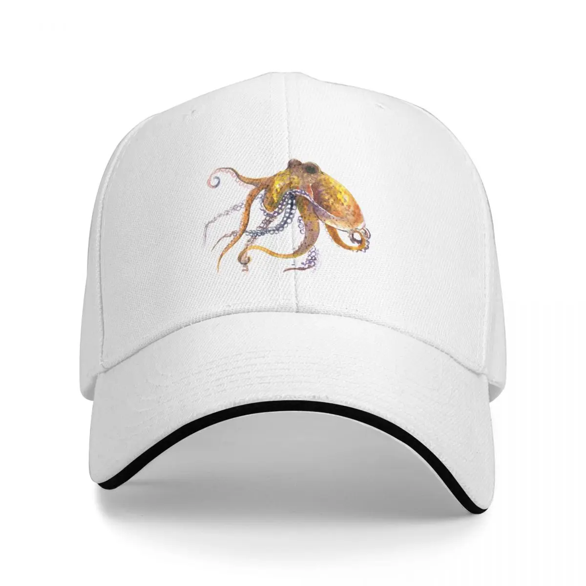 

New Octopus, Yellow Orange home decor Cap Baseball Cap Sun cap Fishing caps hat for man Women's