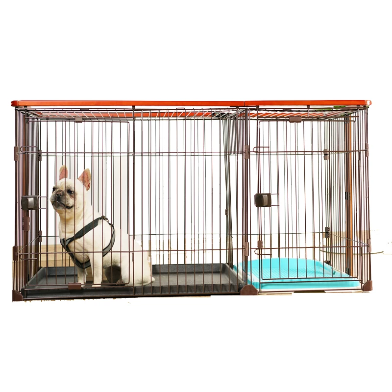 

Dog Cage Dog Kennel with Toilet Separation Teddy Bomei Small and Medium Sized Dog Pet Indoor Fence Fence Isolation Door