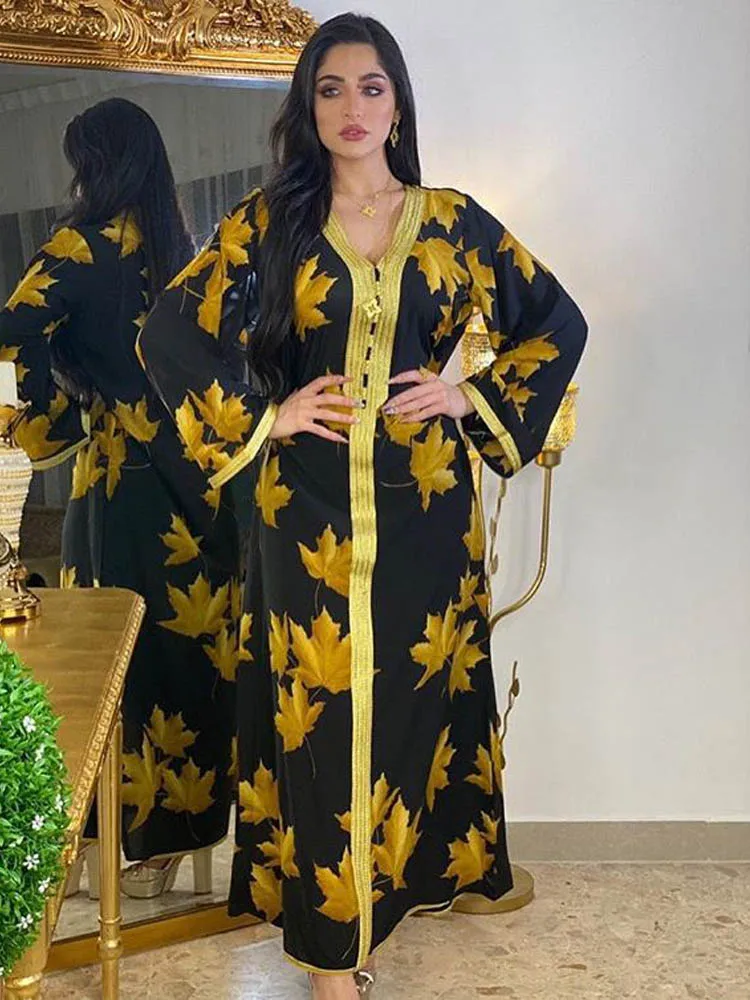 

Длинное арабское платье Caftan, марокканские косички, мусульманская абайя Вечерние вечернее Рамадан, мусульманский кафтан, Дубайский Саудовс...