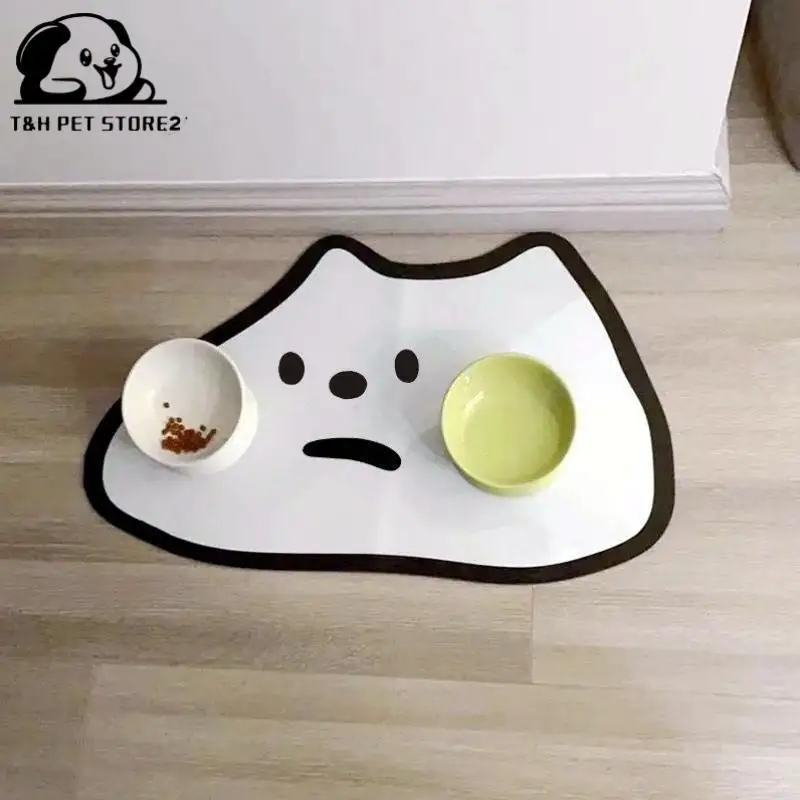 

Pet Cat Bowl Food Mat with High Lips Silicone Non-Stick Waterproof Dog Food Feeding Pad Puppy Feeder Tray Water Cushion Placemat