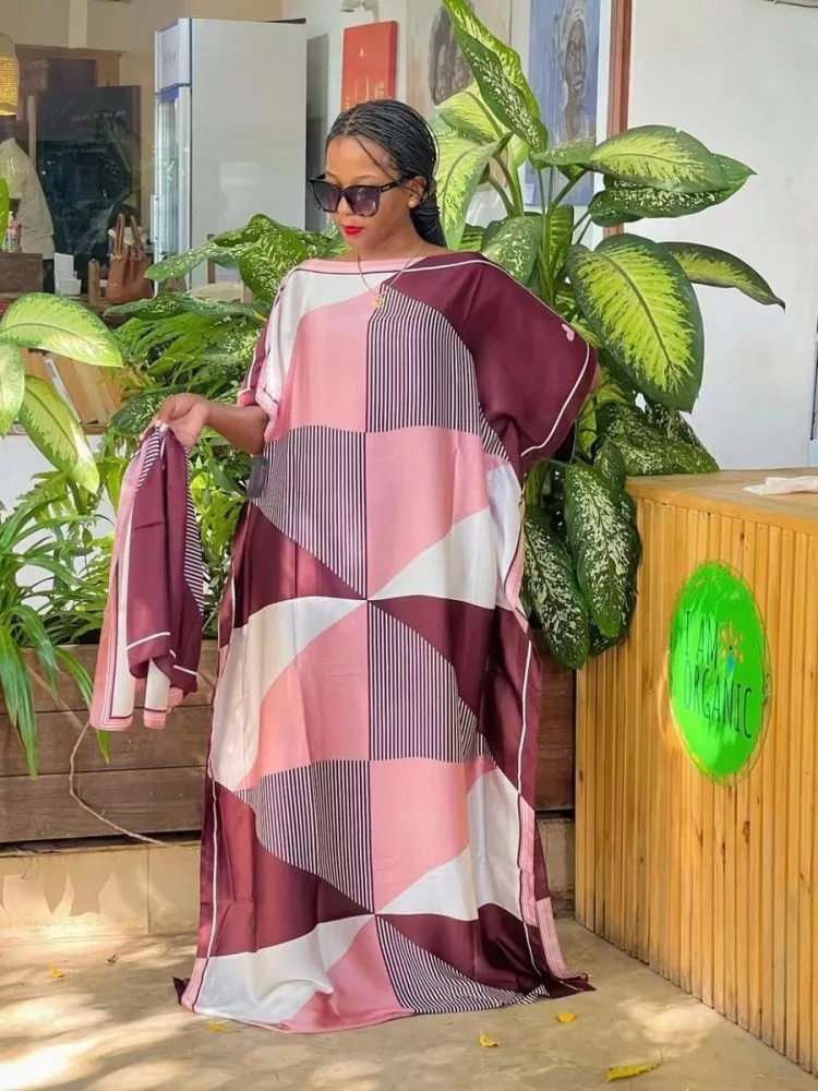 Fashion woman blouse 2023 dashiki robe silk fabric women's plus size tops shirts and blouses abaya فساتين طويلة Top women
