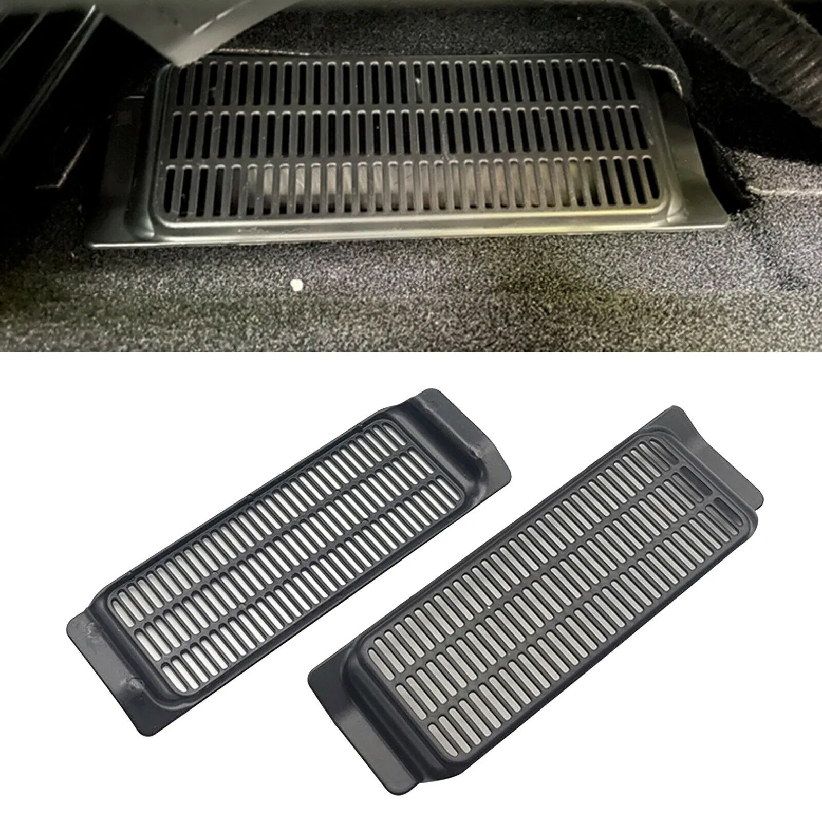 

Interior Left Right Flow Vent Covers Air Flow Vent Covers Accessories Dust Cover Vehicle For Tesla Model 3 2017-2021