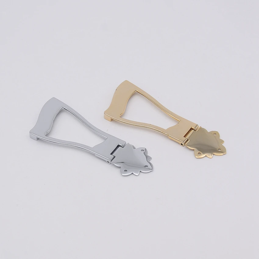 

1 Set 6 String Jazz Guitar Bridge Trapeze Tailpiece for Hollow Body Archtop Guitar Replacement Parts