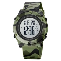 skmei new outdoor sports alarm clock chronograph army green electronic watch mens waterproof anti fall luminous watch 1772