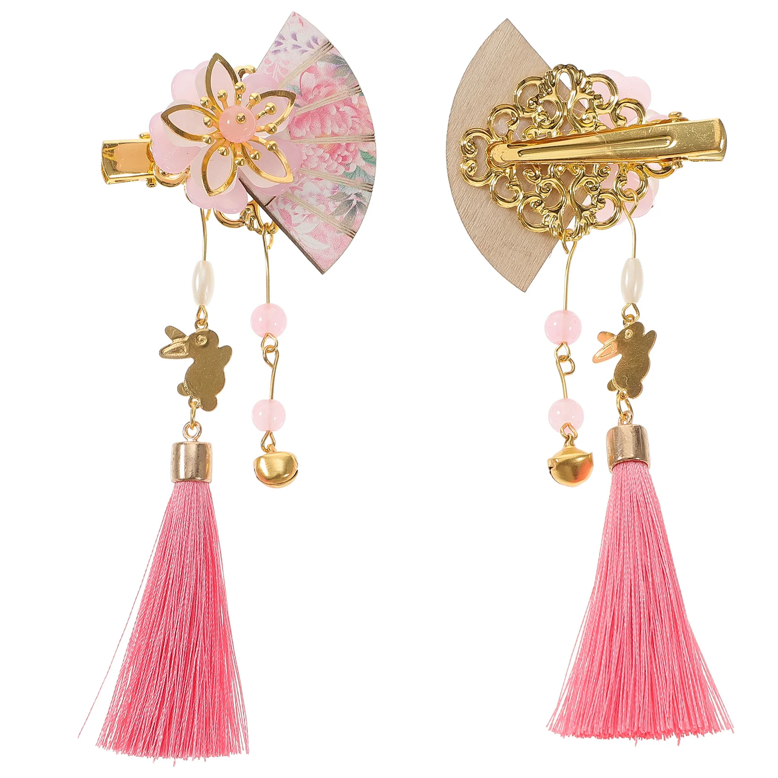 

2pcs Japanese Style Headdress Kimono Hair Ornament Headpiece Fan Hairpin Japanese Hair Clips Japanese Hairpin Hair Clips