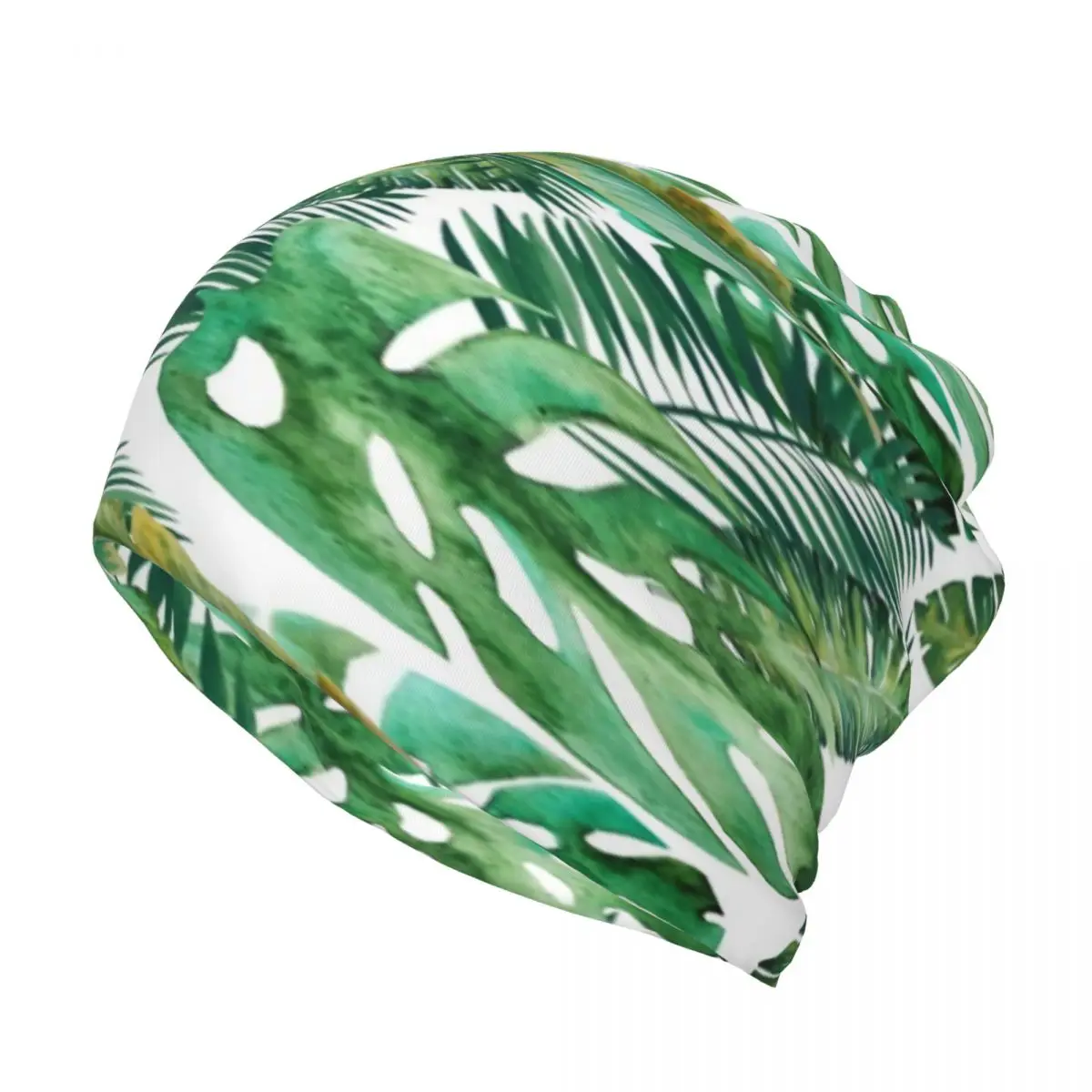 

Monstera Banana Palm Leaf Multifunction Beanie Hat Trendy Unisex Flexibility Hat Soft Fabric Nice Gift