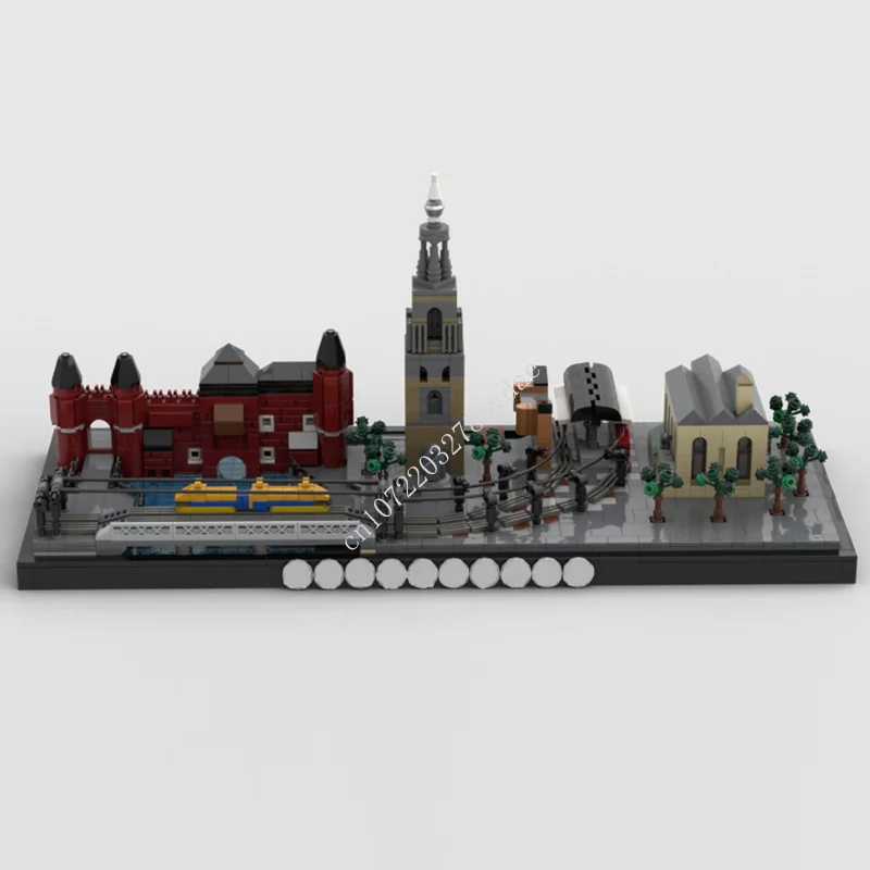 1746 шт. Amersfoort модульная модель MOC креативная уличного вида строительная обучение