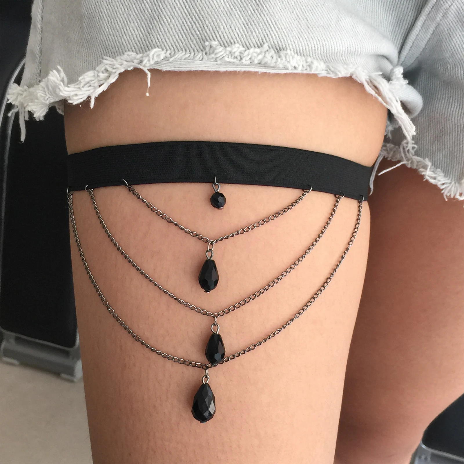 Подвязка для ног Женская кружевная пикантный нож в готическом стиле носочки