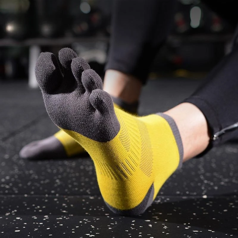 

Дышащие и поглощающие пот носки с пятью носками антифрикционные носки с разрезом сзади короткие носки с пятью носками спортивные носки