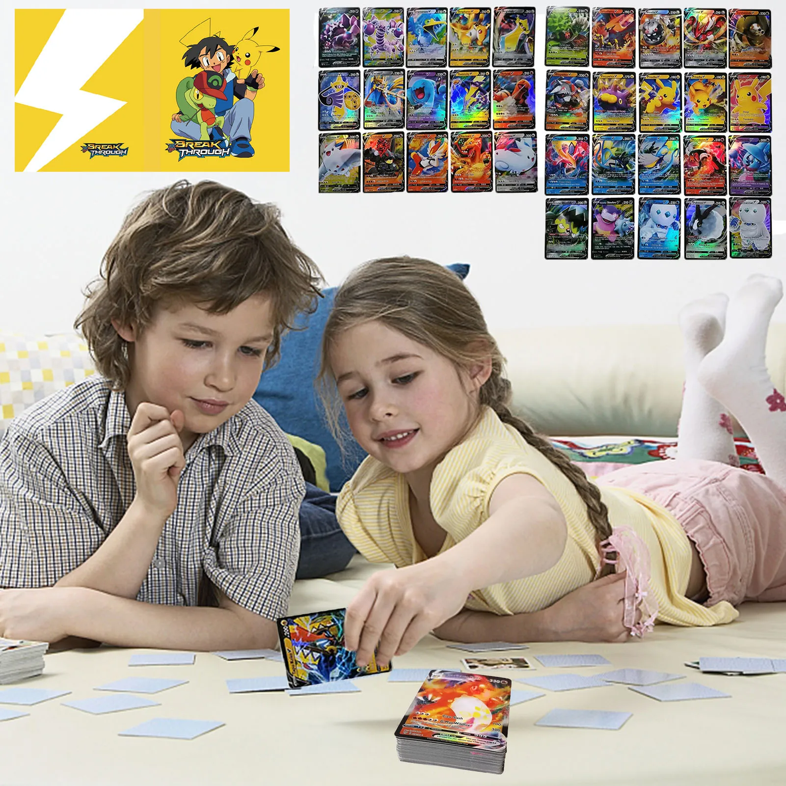 

Card Album For Poke-mon Cards Game Card Album Book 4-Pocket For 240 Cards Trading Card Games Collection Binder Album Kids Gift