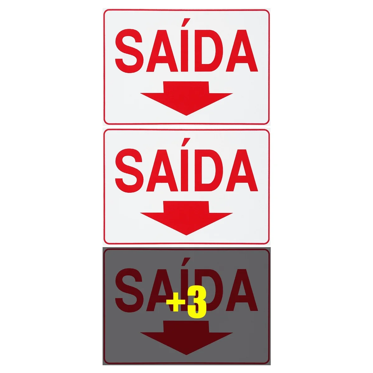 

Combo 6 Signal Plates Output with Down Arrow 30x20 Access-S-213/1 F9e