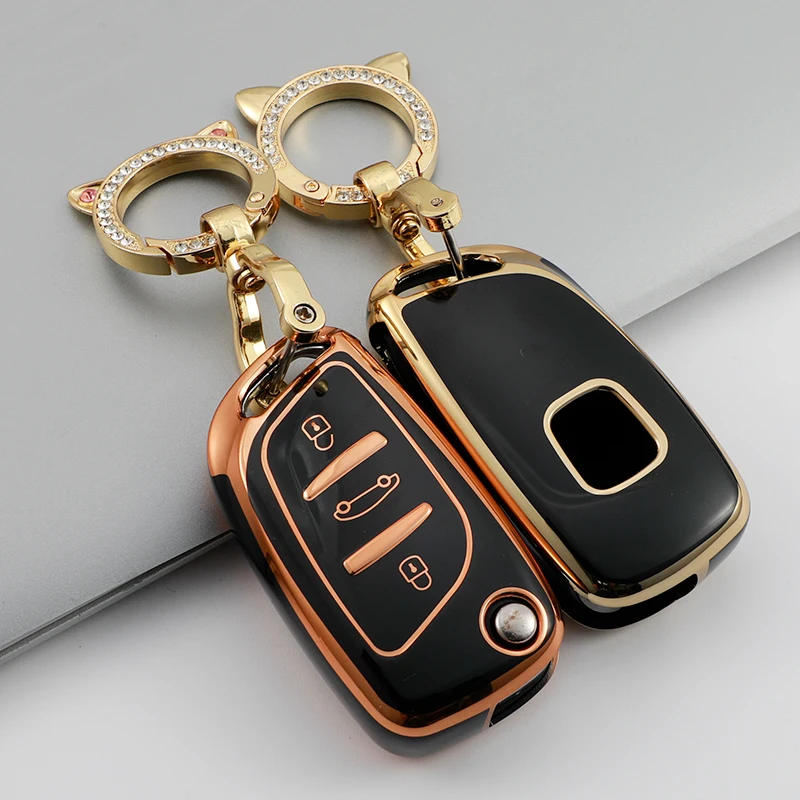 

Чехол из ТПУ для автомобильного складного ключа для Peugeot Citroen C1 C2 C3 C4 C5 DS3 DS4 DS5 DS6