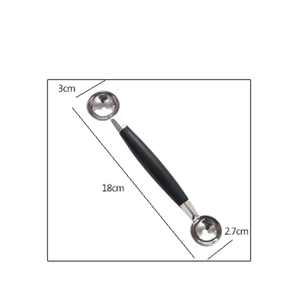 Двойная головка ложка для мороженого инструмент блюд нож резки арбуза дыни