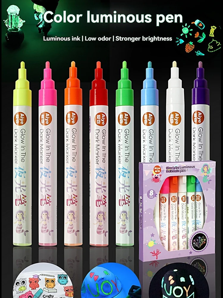 

Haile 8-цветные светящиеся маркеры