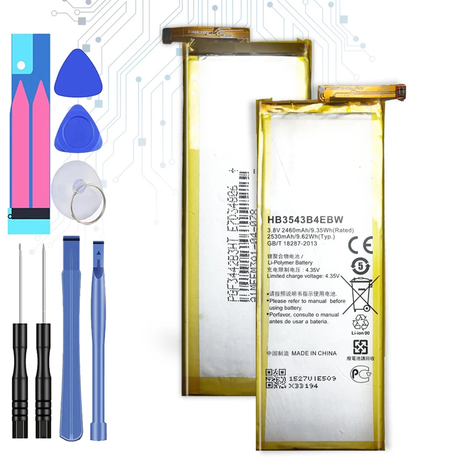 Аккумулятор 2460 мАч HB3543B4EBW для Huawei Ascend P7 P7-L07 L09 L00 L10 L05 L11 аккумулятор + трек № -
