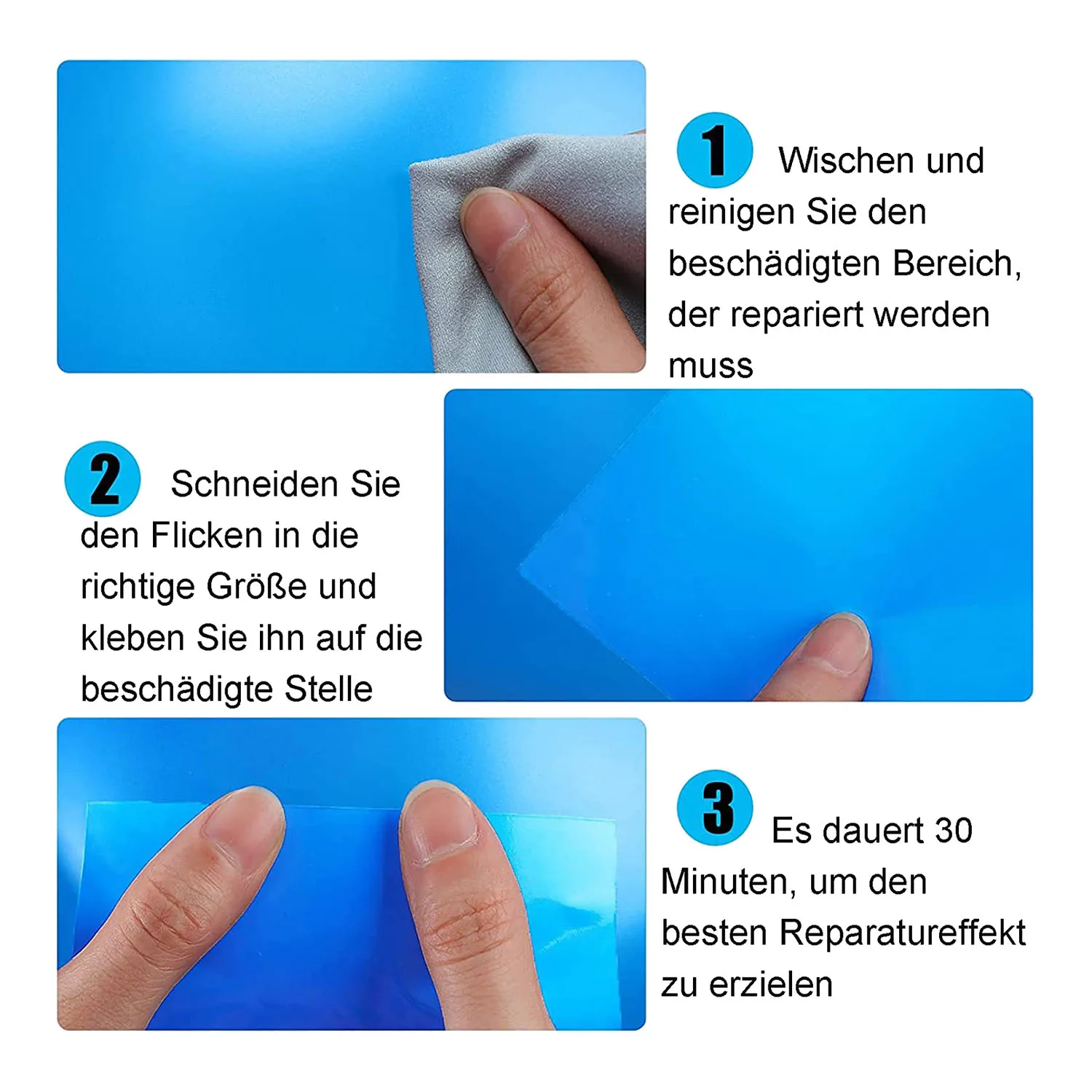 Самоклеящиеся ремонтные заплаты для бассейнов упаковка из 10 комплектов ремонта