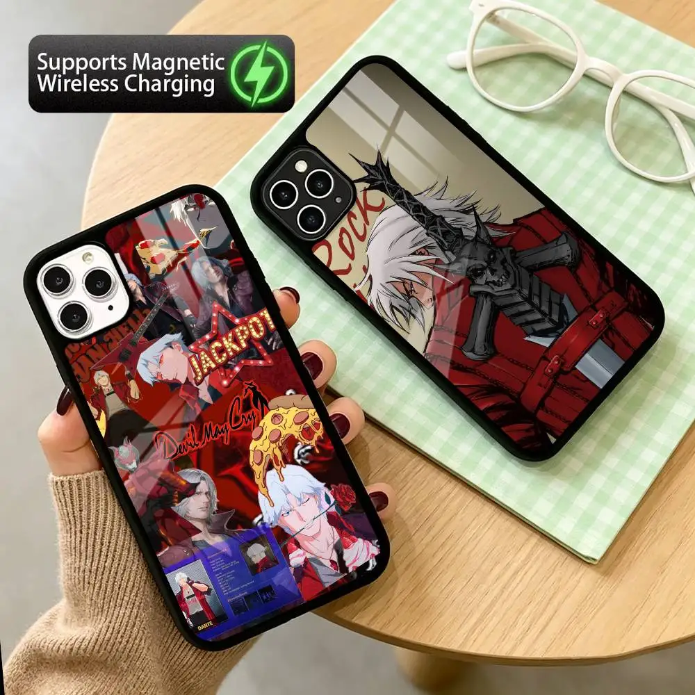 Фото Крутой чехол для телефона d-Dante d-Devil May Cry для iPhone 17, 16, 15, 14, 13, 12, 11 Plus, Pro с поддержкой магнитной беспроводной зарядки №1