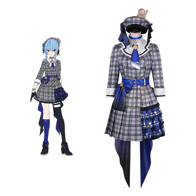 Фото Аниме виртуальный YouTuber VTuber Hololive Hoshimachi Hosimati Suisei костюмы для косплея Хэллоуин униформа карнавальный наряд сценическое платье №1
