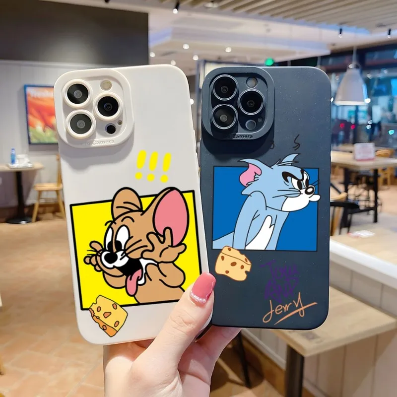 

Cute Cartoon Couple Phone Case For IPhone 14 13 11 12 Pro Max Mini X XR XS 7 8 Plus Angel Eyes Big Pupil Lens Silicone