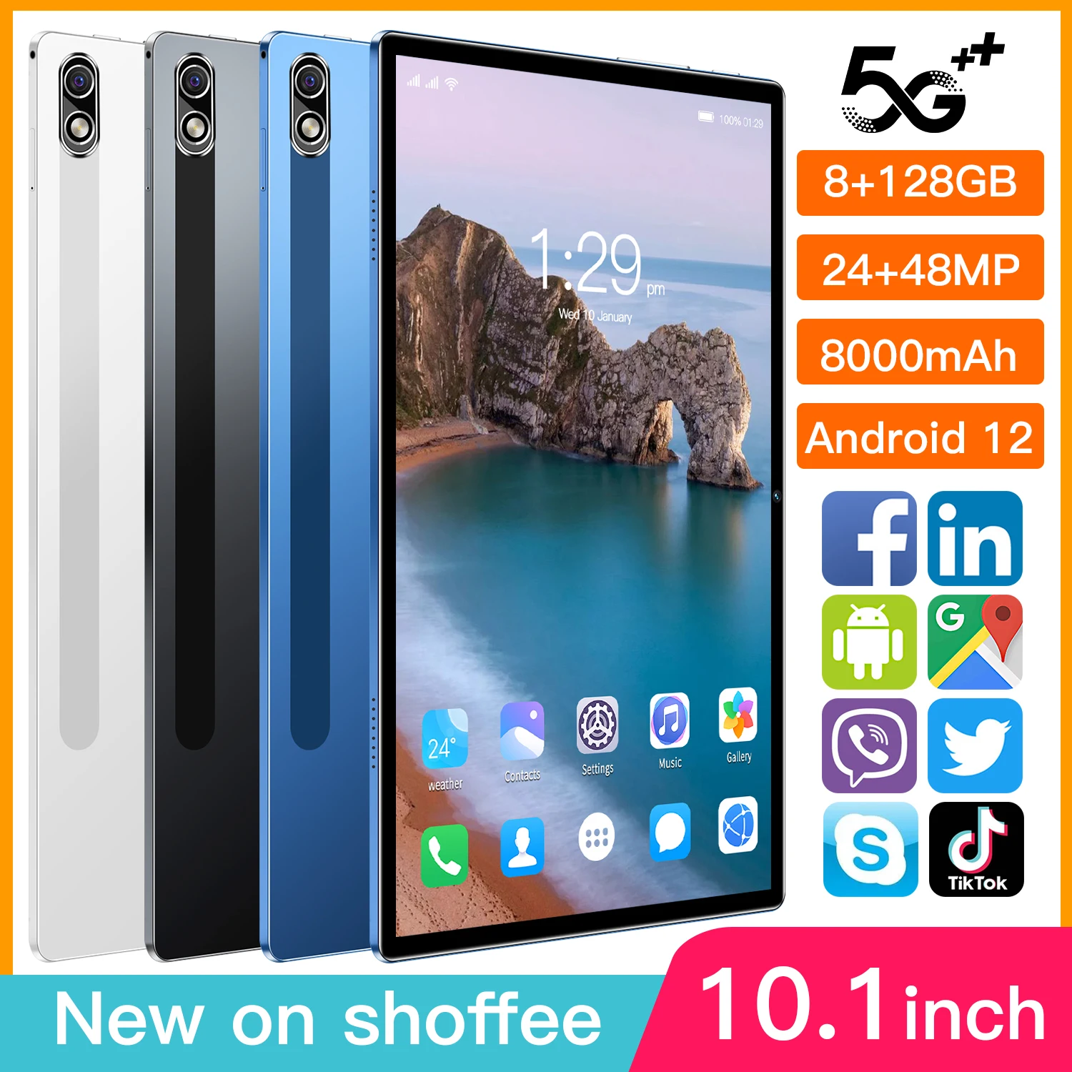 

Планшет Mi Pad 5, 10,1 дюйма, 8 + 128 ГБ, 13 МП, 2,5 мАч