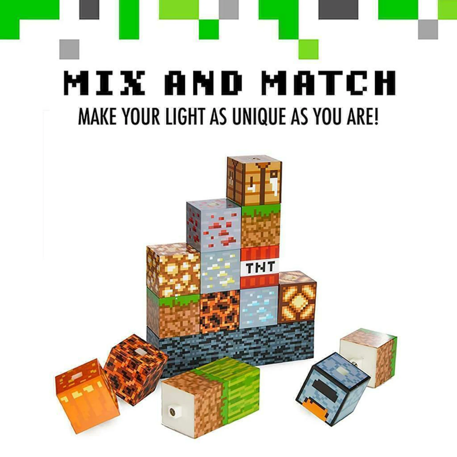 Светящийся блок Minecraft Block Building Lamp | AliExpress