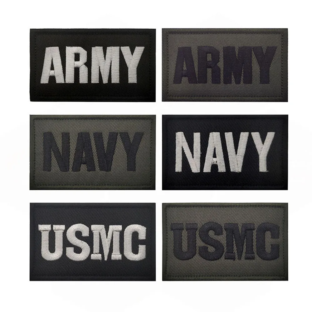

ARMY NAVY USMC Embroidered Tactical US Marine Hook Loop Patch Clothing Backpack Helmet Decorative Emblem Applique Armband
