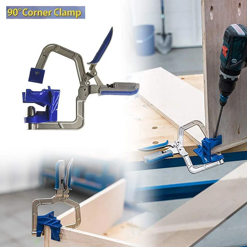 

Right Angle Clip Clamp Auto-adjustable 90 Degree Woodworking Clamp Quick-Clamp Pliers Picture Frame Corner Clip Hand Tool