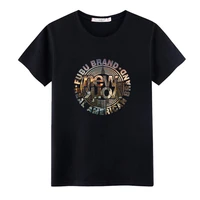 new summer fashion cotton with tees round neck and short sleeves printed letters t shirt for men