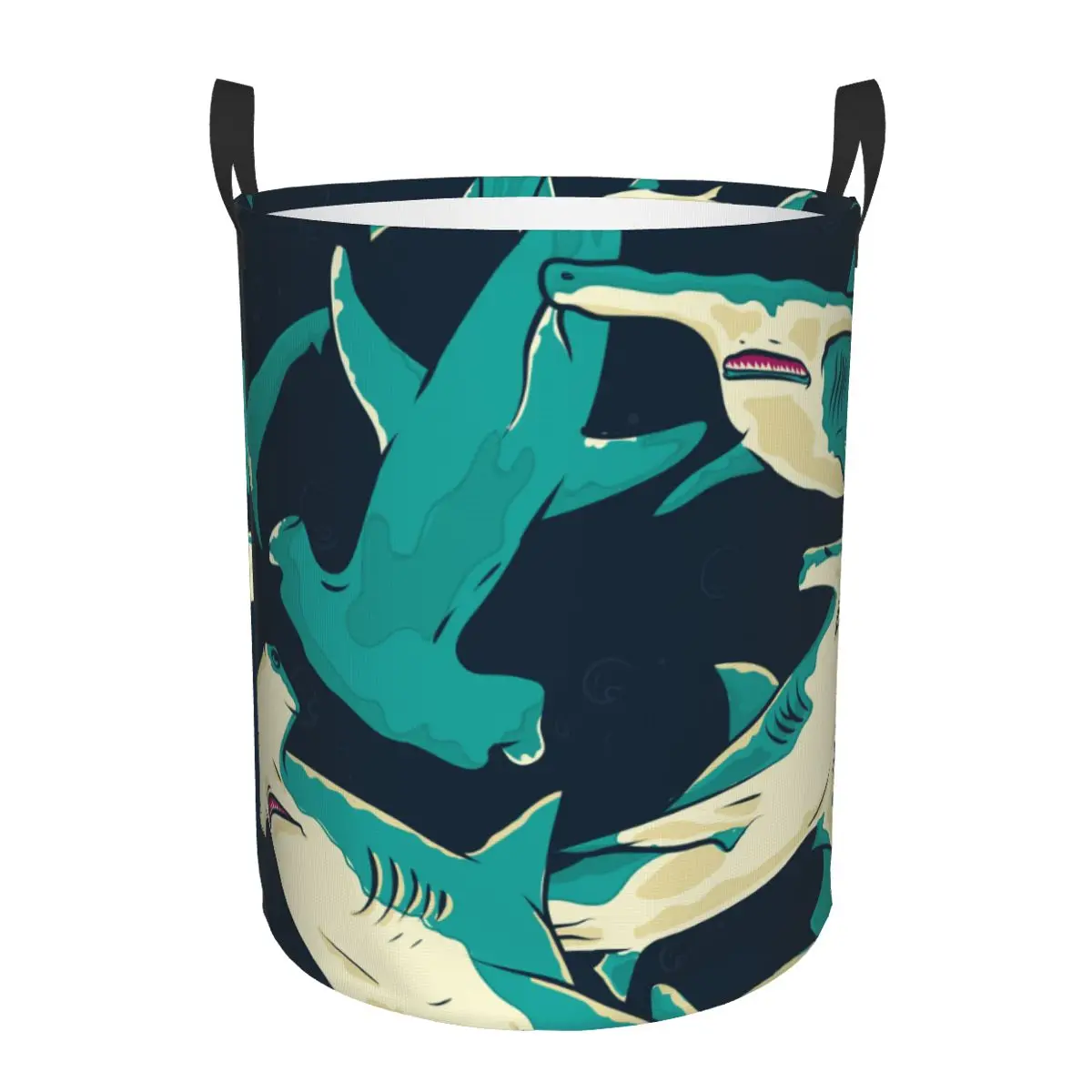 

Foldable Laundry Basket for Dirty Clothes Hammerhead Sharks Storage Hamper Kids Baby Home Organizer