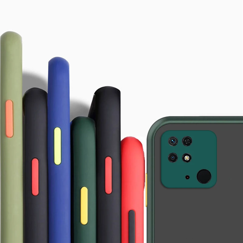 

For Xiaomi Redmi 10C Case Cover Redmi 9T 10 2022 Poco X4 M4 Pro NFC X3 GT M3 F3 TPU Frame Matte Bumper Phone Cases Redmi 10C