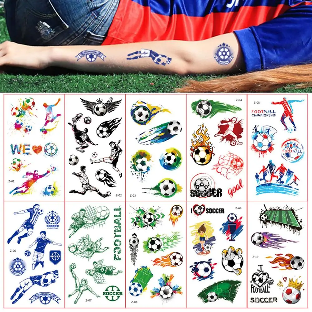 

2022 Наклейка с татуировкой Кубка мира по футболу, временная наклейка «сделай сам», боди-арт для украшения футбольвечерние (6,8x12 см)