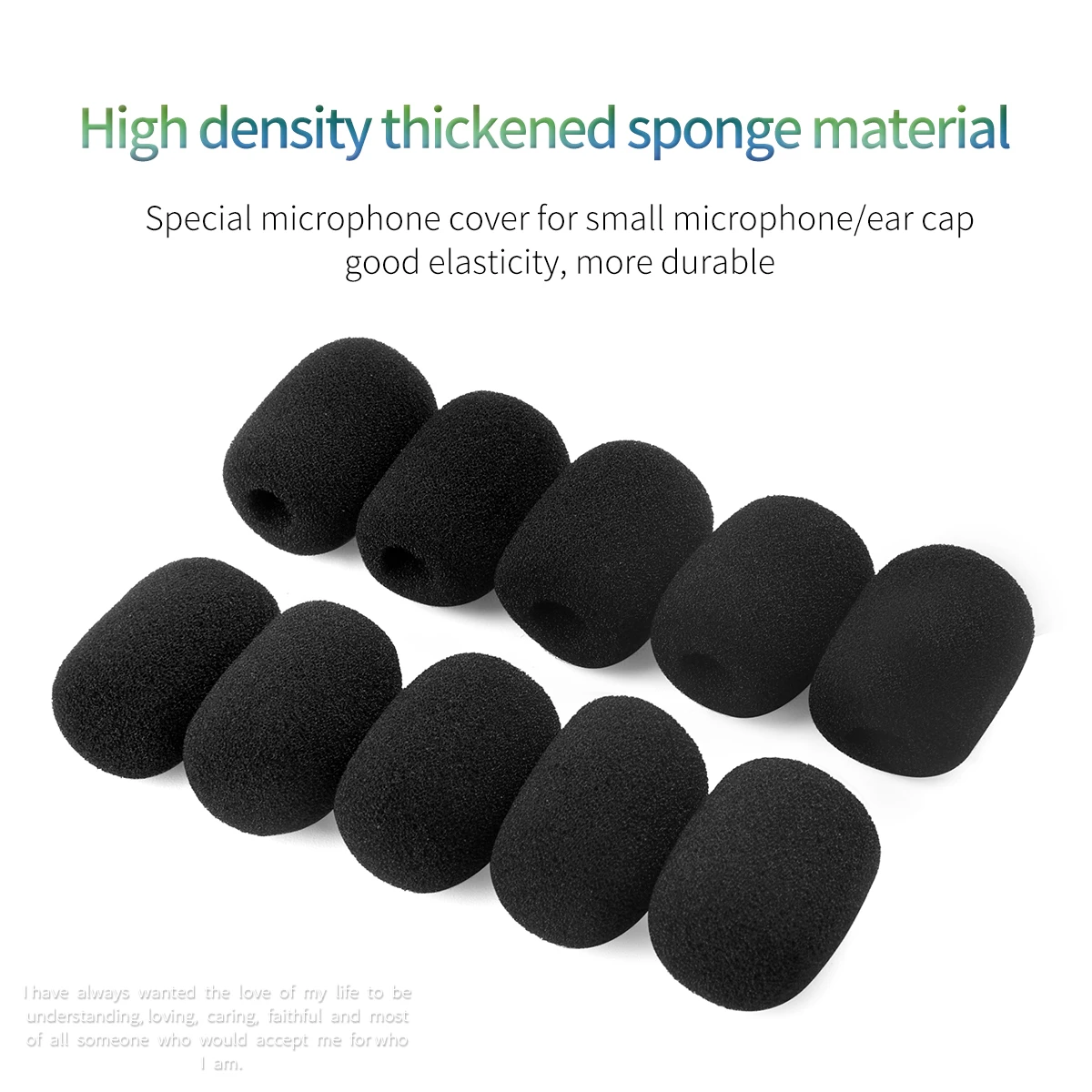 10Pcs High Quality Microphone Sponge Cover Headset Mic Foam Case Meeting Windscreen Spray-Proof Protection |