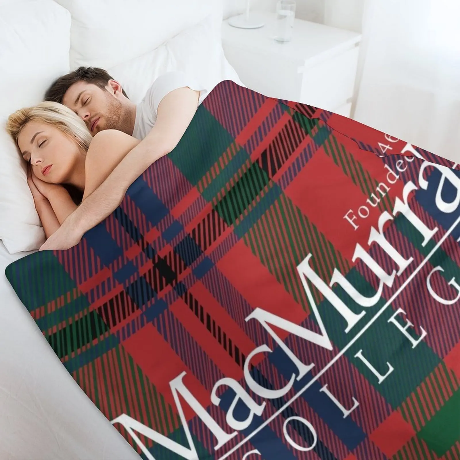 Одеяло в клетку MacMurray College украшения фланелевые детские одеяла