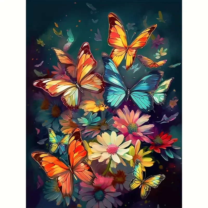 

GATYZTORY Painting By Numbers For Adults Beginner Kits Colorful Butterfly Picture On Numbers Unique Gift For Home Decors Framed