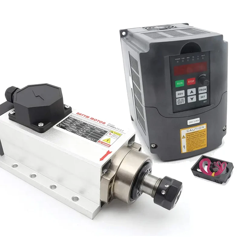 

High quality GDZ80x73-2.2 milling spindle motor 2.2kw er20 24000rpm air cooled spindle kit with 2.2kw inverter