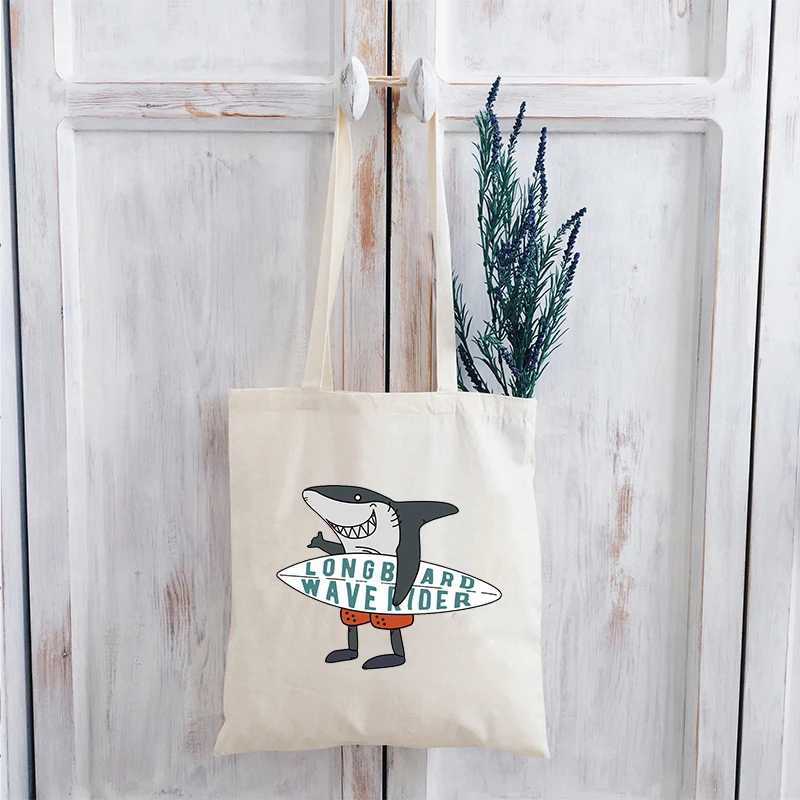 

Waves Retro Tote Bags Surfing Beach Bag Women Summer Aloha Canvas Tote Bag Hawaii Shopping Bag Letter