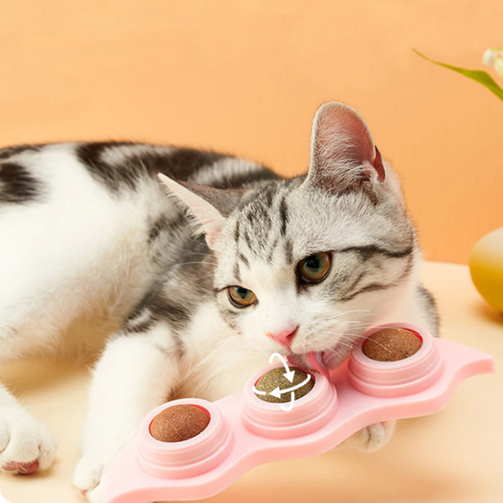 

Cat Sugar Ball Pet Snacks Candy Licking Solid Nutrition Treats Energy Ball Toy With Natural Catnip Sucker for Cats